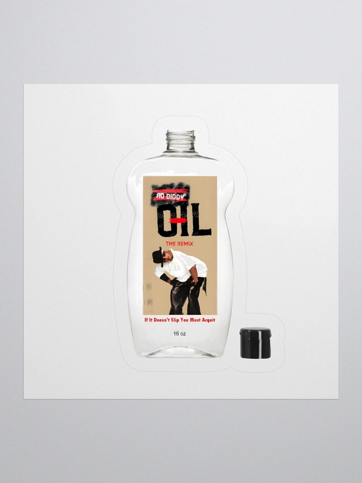 No Diddy Oil Bottle Sticker product image (2)