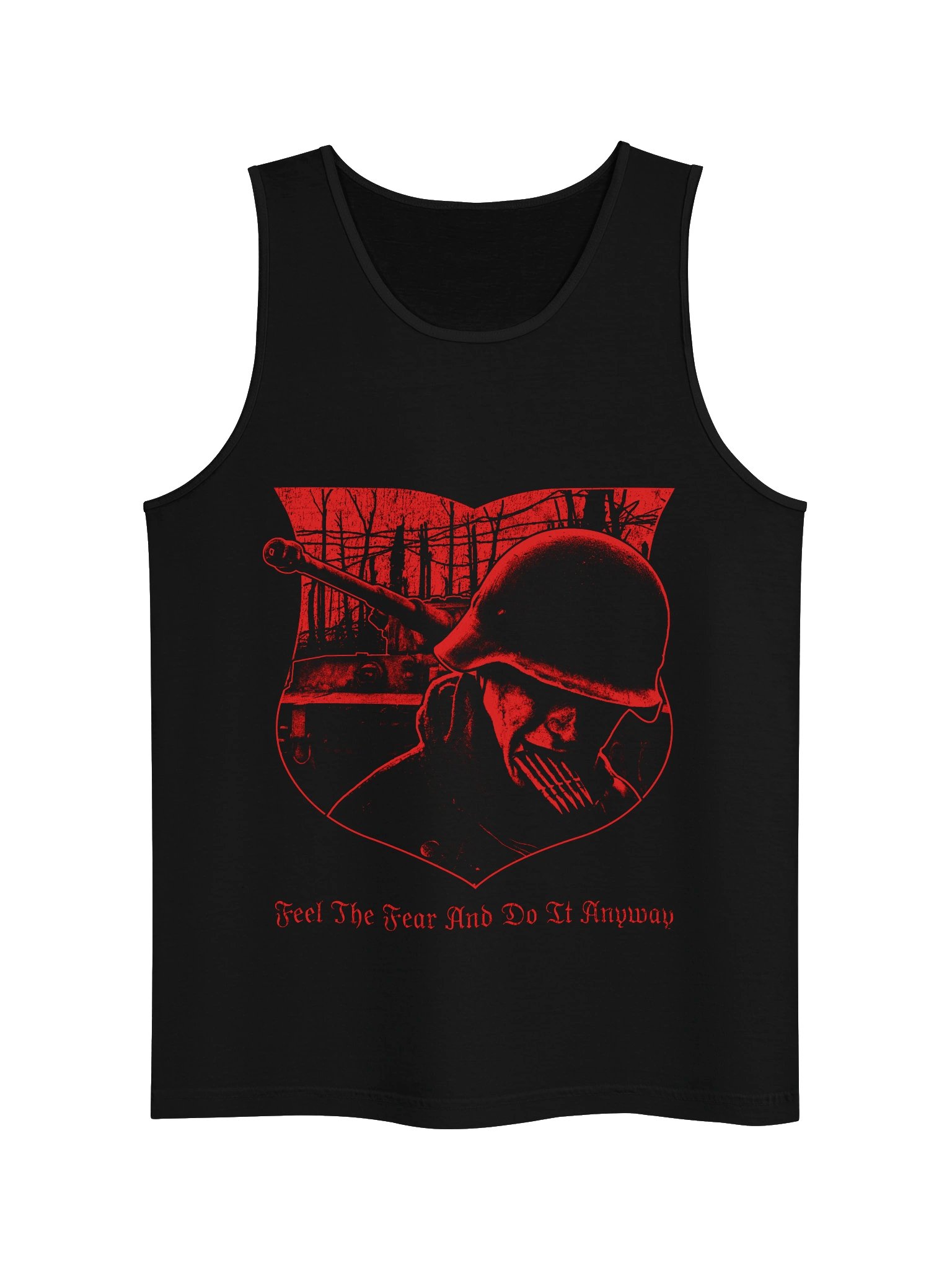 FEEL THE FEAR TANKTOP BACKPRINT RED product image (1)