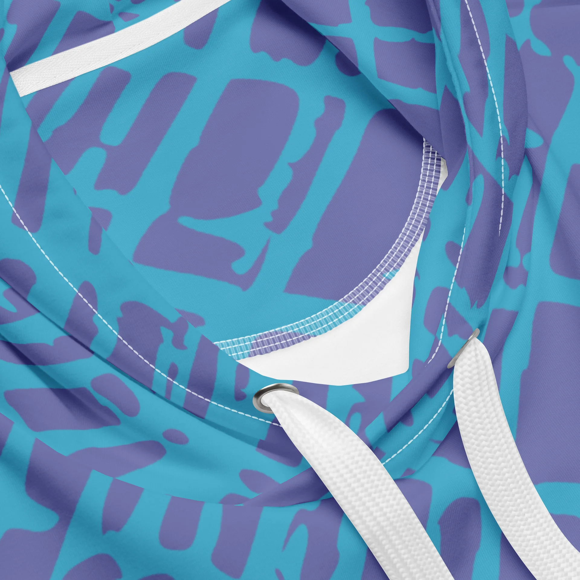 Purple Turquoise Scribble All-Over Hoodie product image (4)