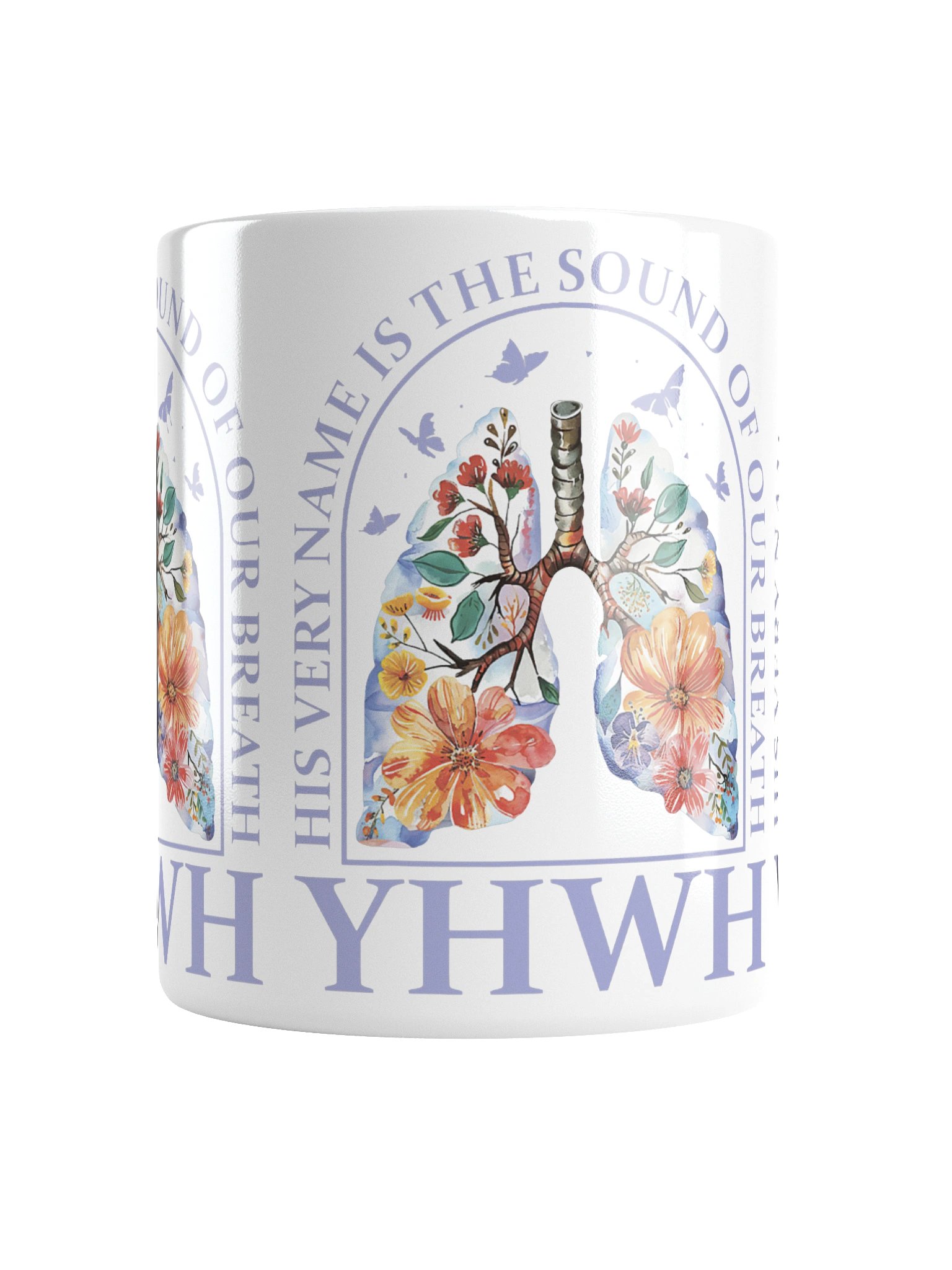 YHWH Purple Floral Mug product image (6)