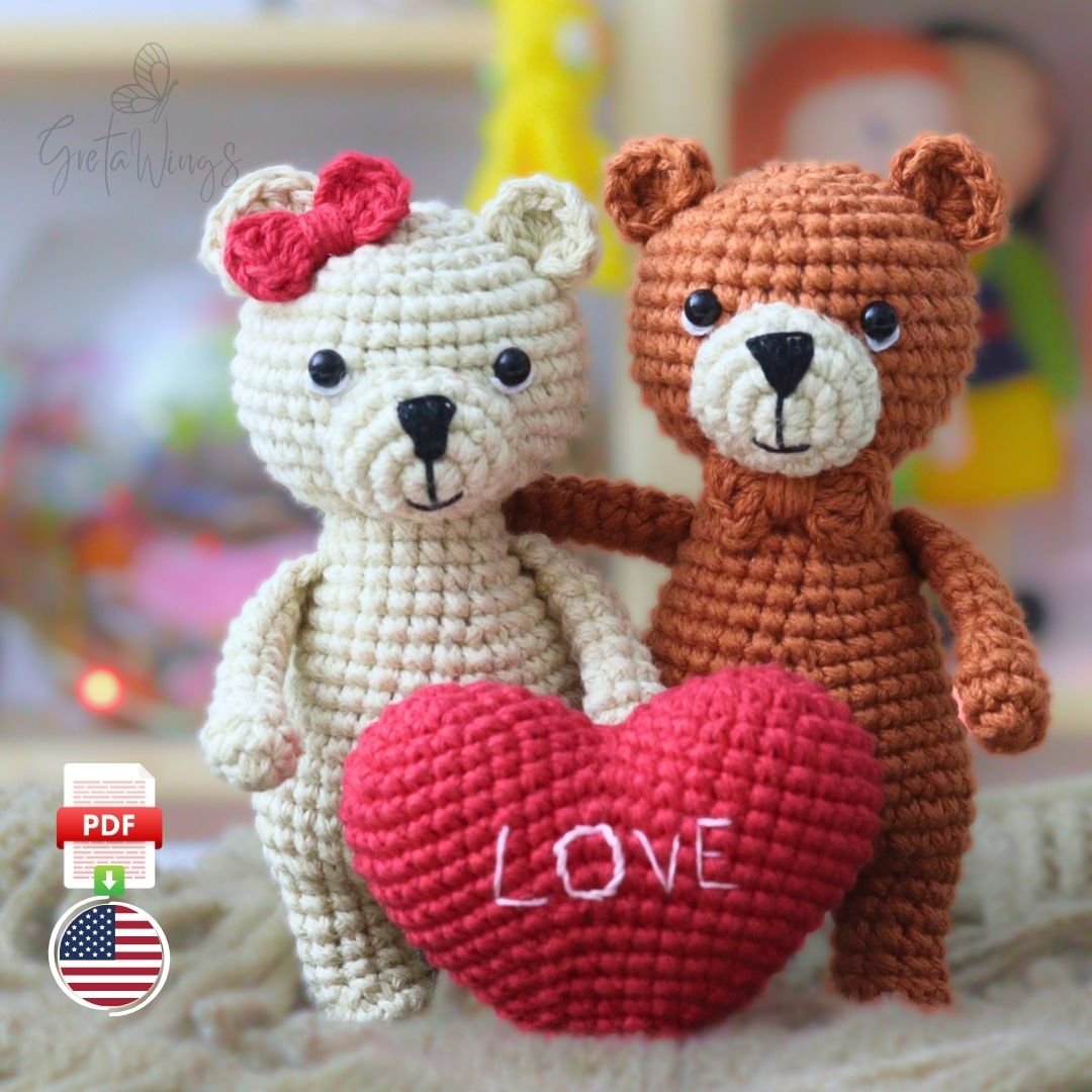 Amigurumis Bears with Heart crochet product image (1)