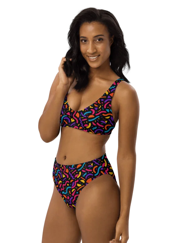 Neon Rewind High-Waisted Two-Piece Bikini product image (5)