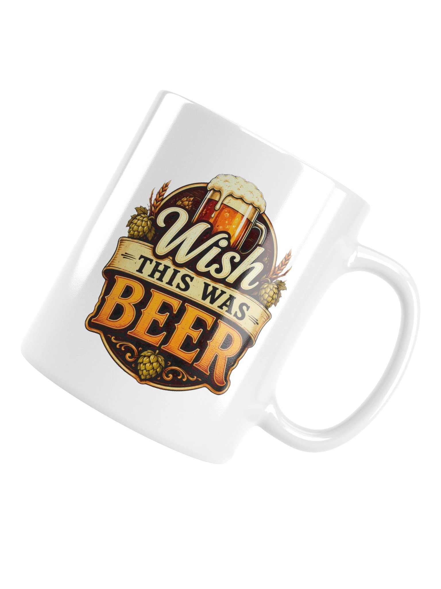 Wish This Was Beer Vintage Badge Mug product image (6)