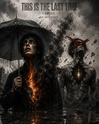 QTC Grey Series surreal graphic streetwear artwork about internal pressure and commercial collapse