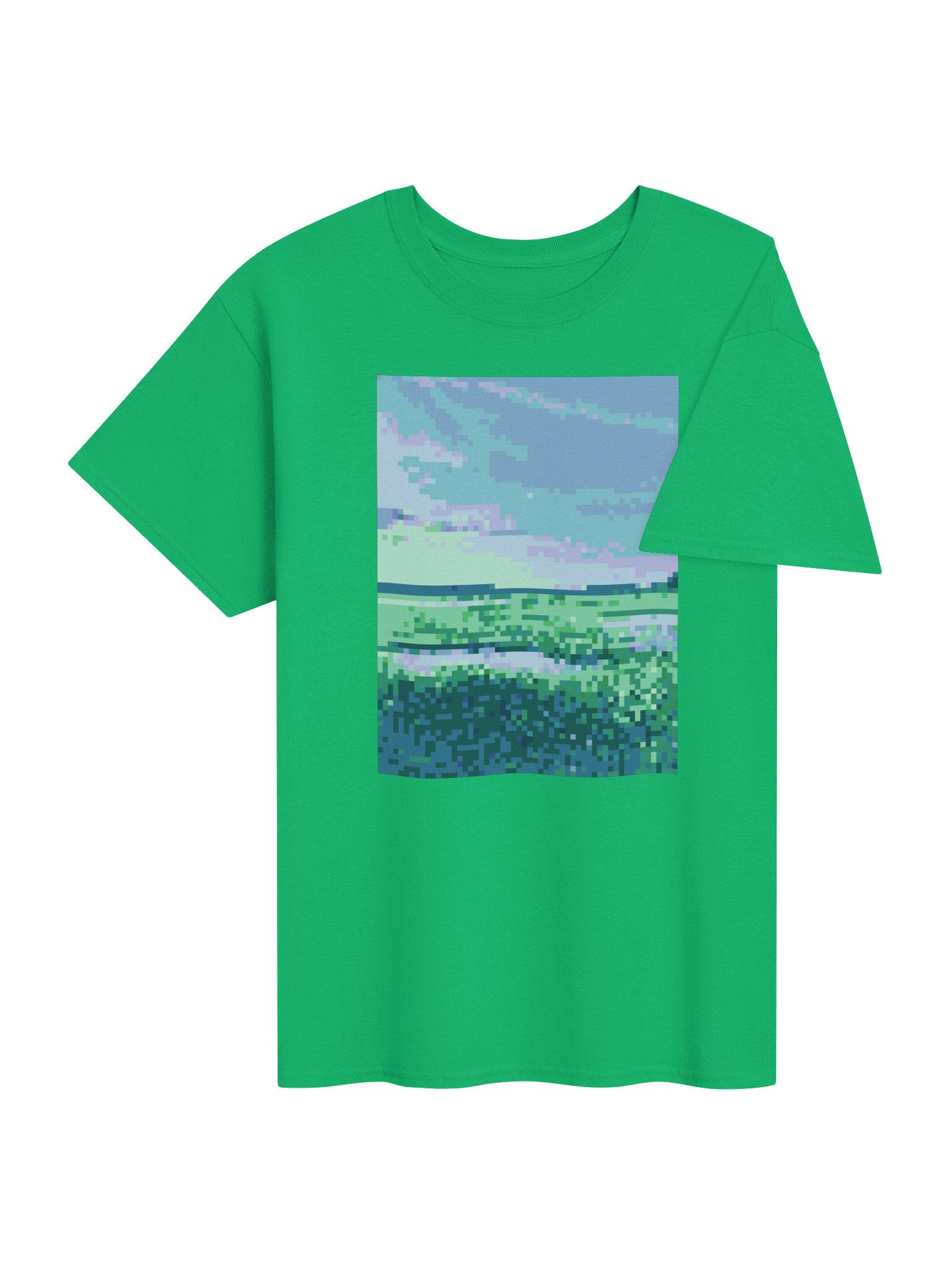 pixel vibrant marshlands graphic tee product image (4)