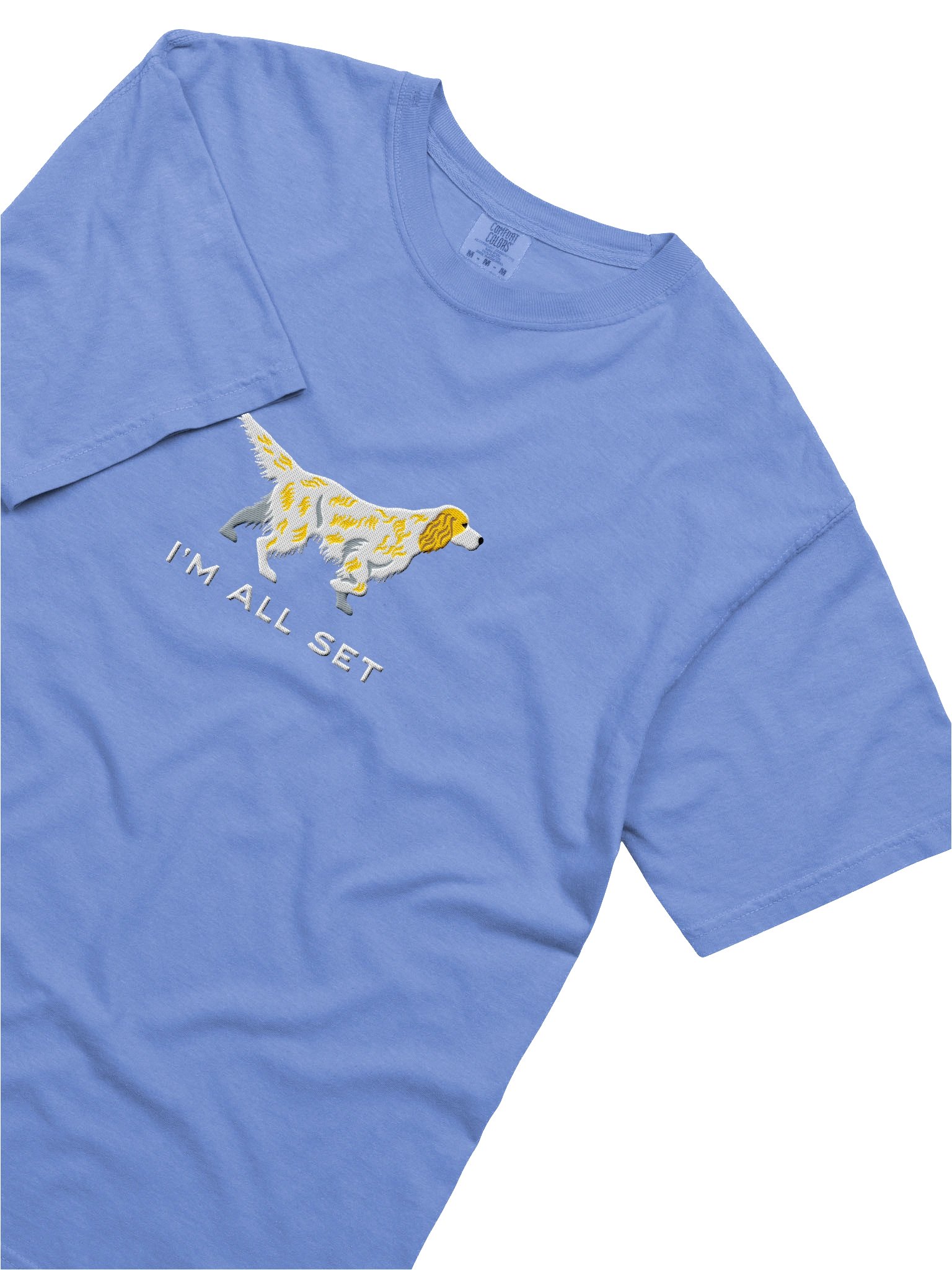 I'm All Set T-Shirt(Embroidered) of an English Setter(Lemon Belton) product image (8)