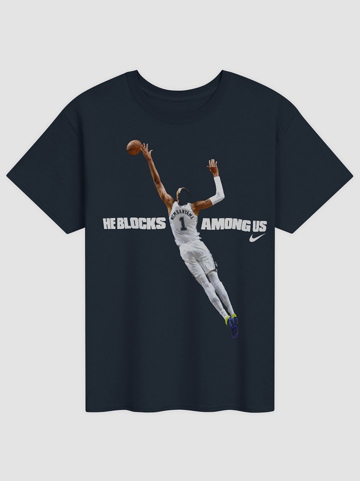 Nike Victor Wembanyama Spurs He Blocks Among Us T-Shirt product image (2)
