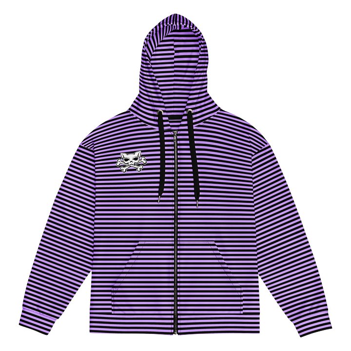 Blaque and Purple Stripped Hoodie product image (1)