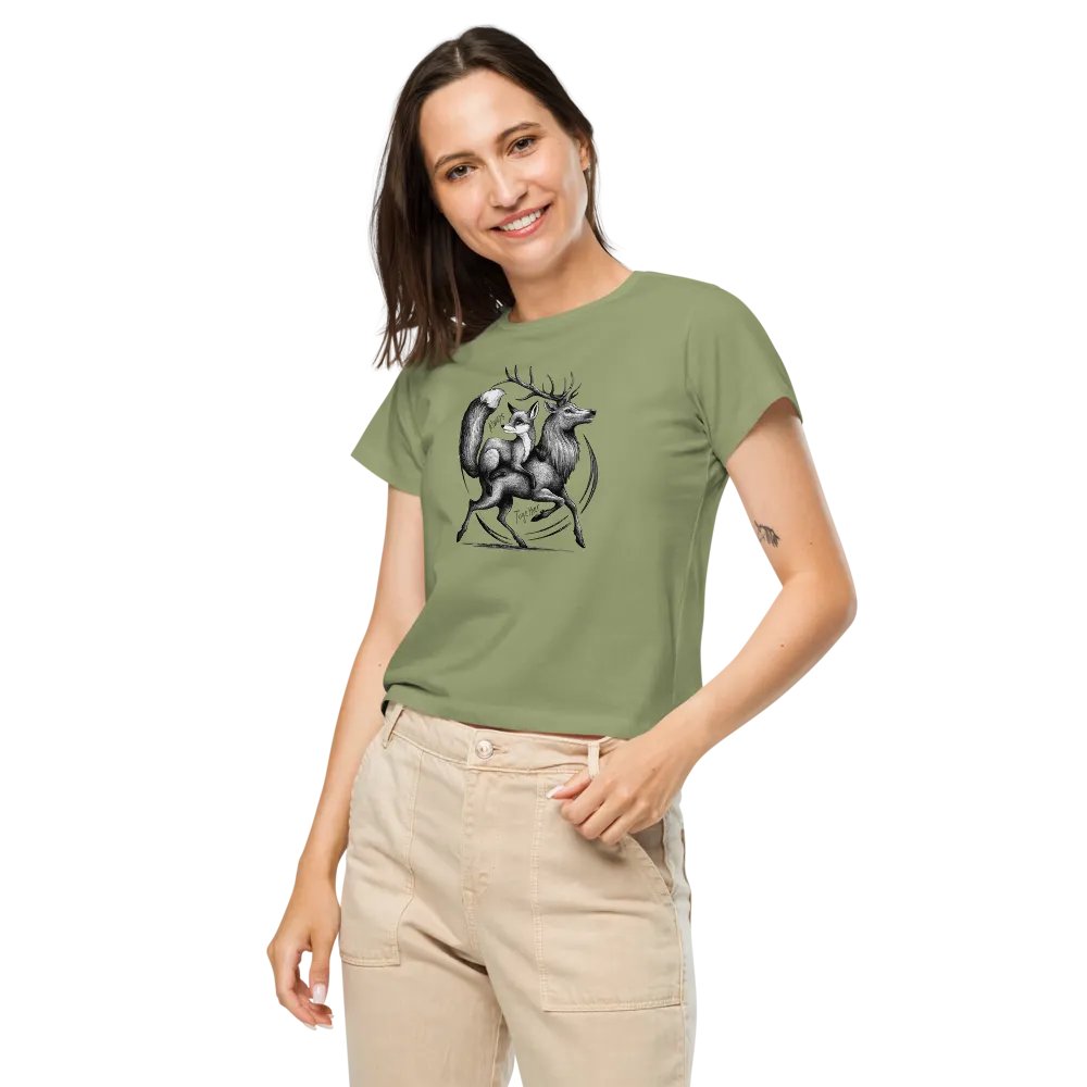 Always Together Iconic Vixen and Stag Women's High Waisted Tee product image (35)