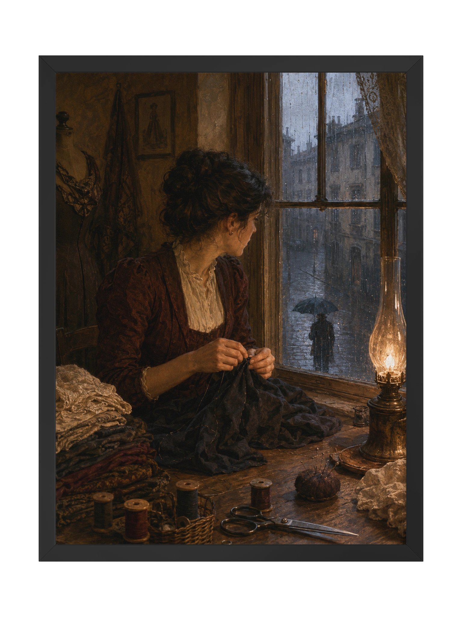 La Finestra della Sarta — Framed Matte Art Print product image (2)