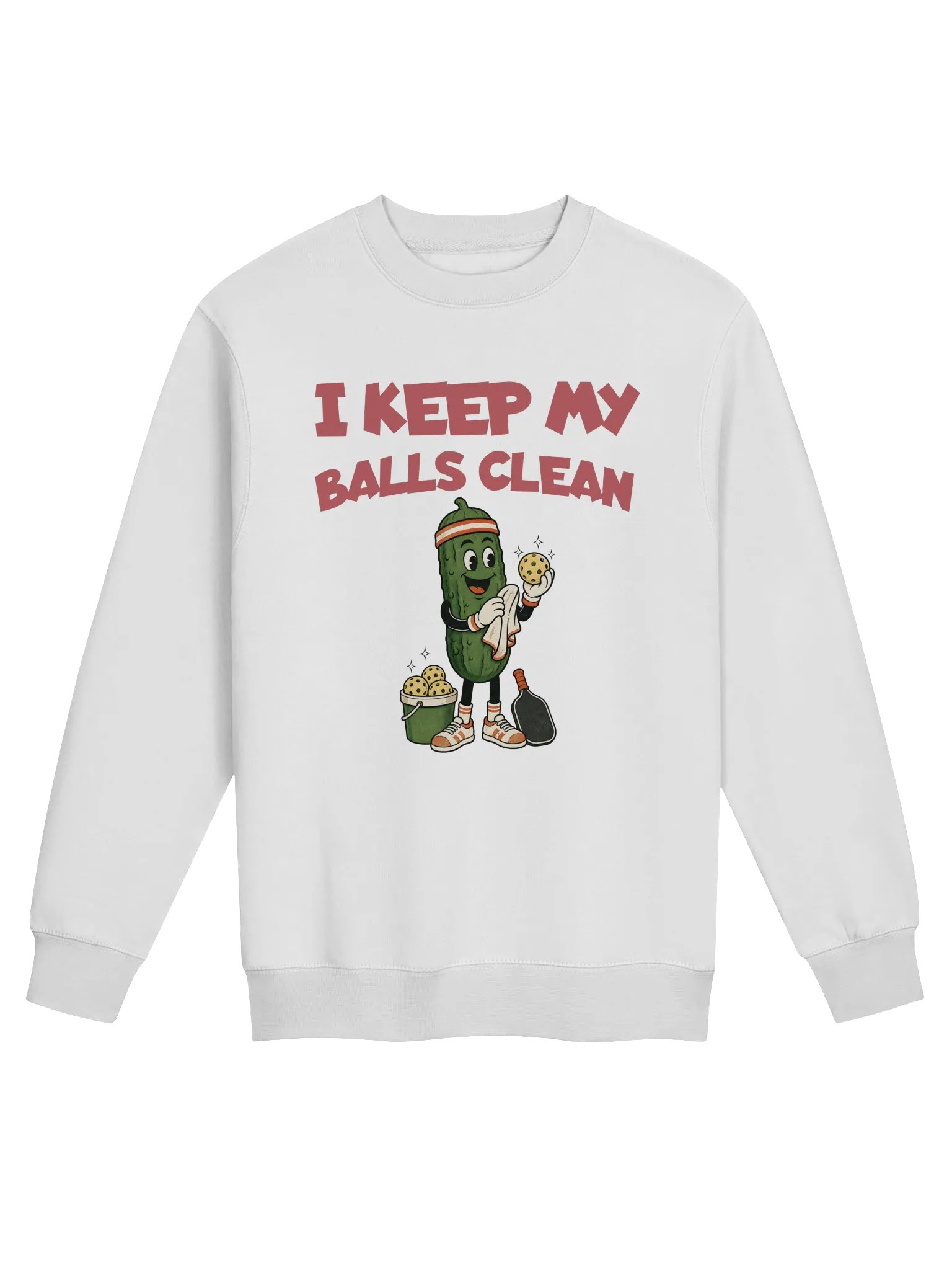 I Keep My Balls Clean Funny Pickleball Sweatshirt – Gift for Pickleball Enthusiasts product image (4)