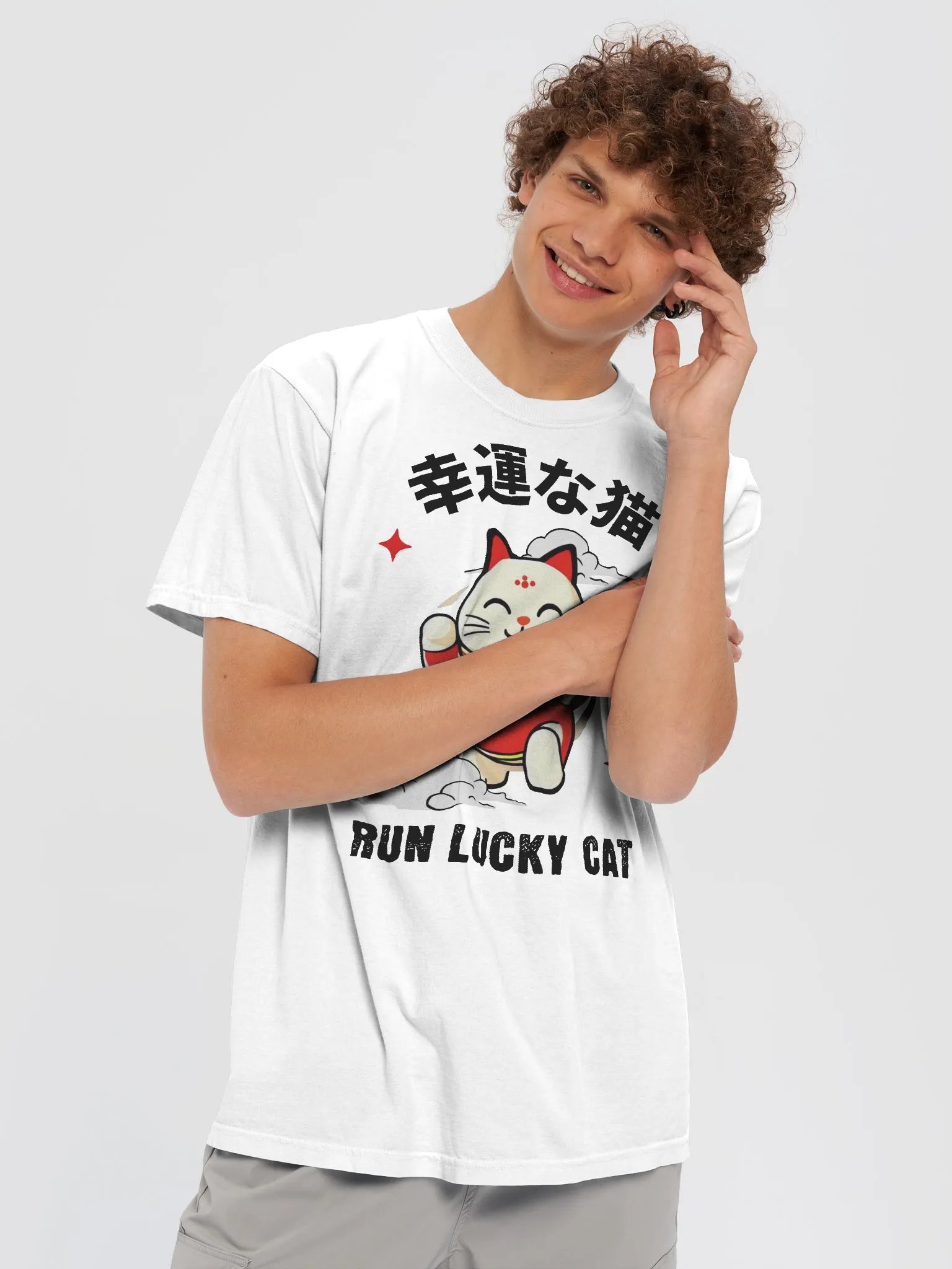 Lucky Cat Joy T-Shirt product image (10)