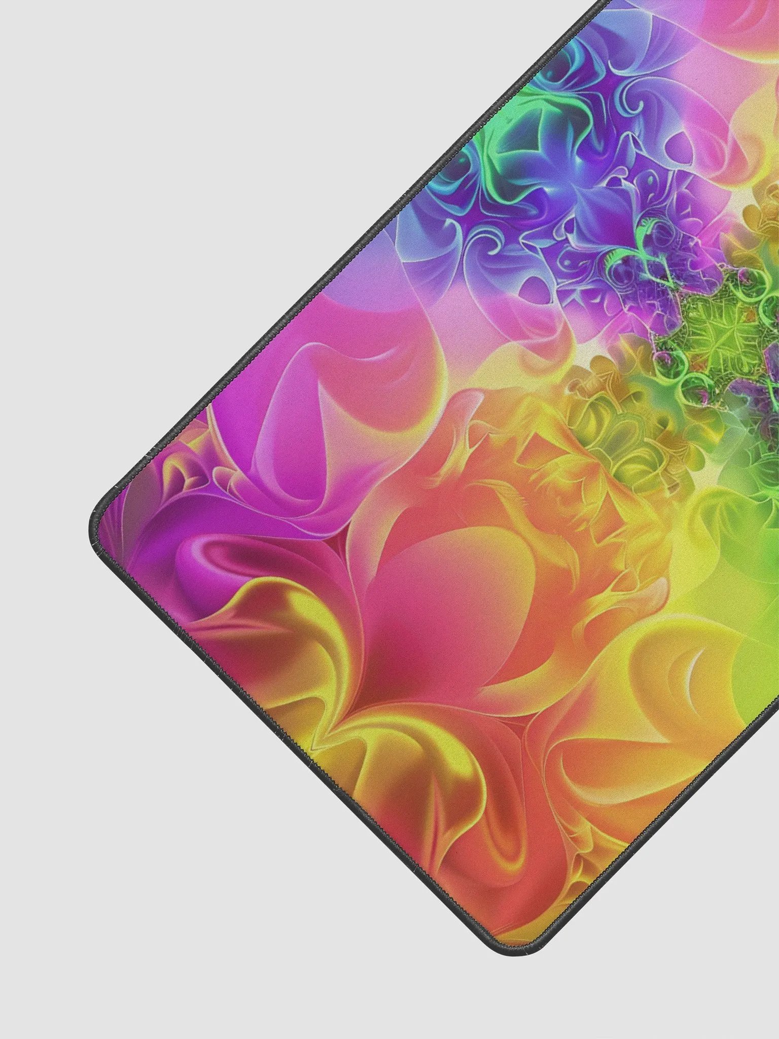 Neon Fractal Desk Mat - Illuminate Your Space product image (3)