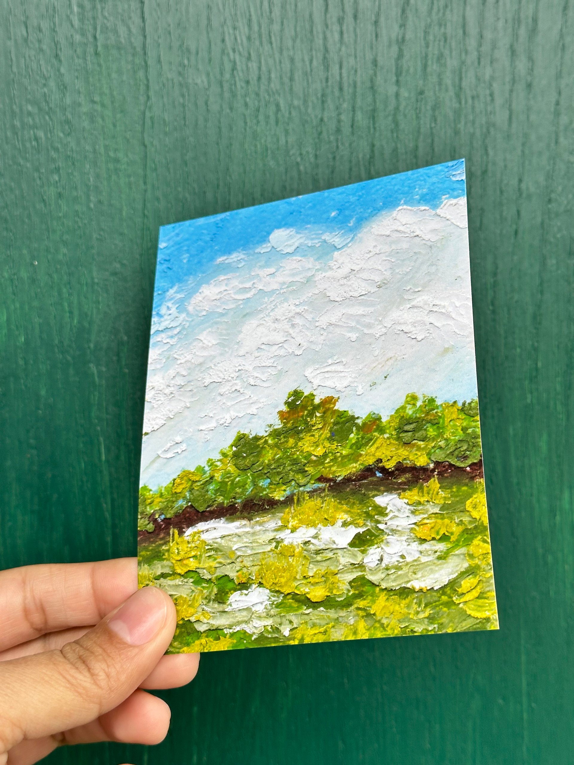 Field and Sky Oil Pastel Print product image (4)