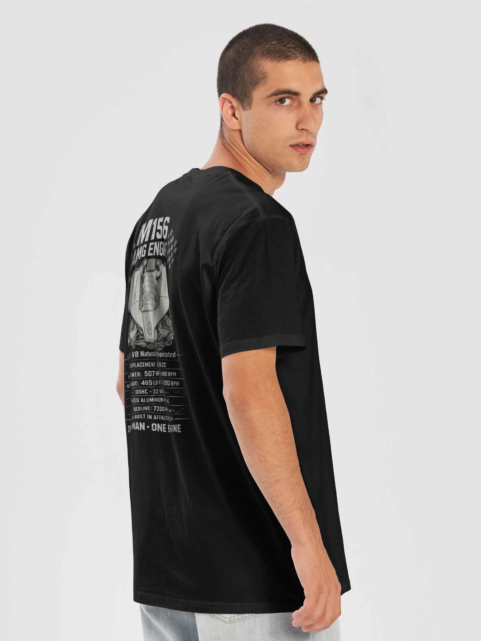 M156 V8 Heritage Tee Black: Double-Sided product image (8)
