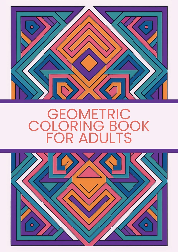 Geometric Coloring Book for Adults product image (1)
