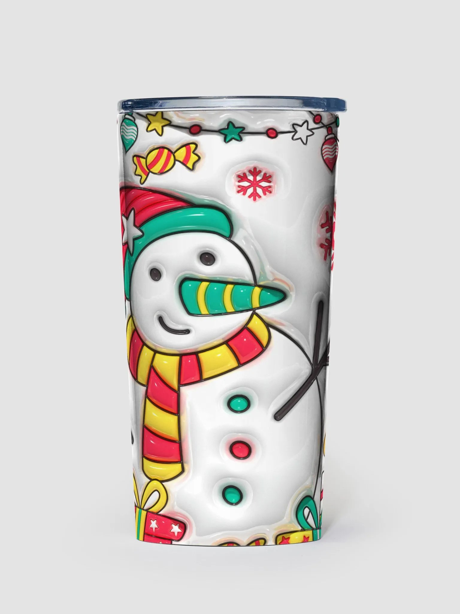 Happy Snowman Stainless Steel Tumbler product image (1)