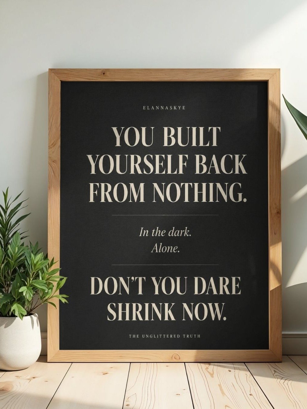 You Built Yourself Back From Nothing - Dark Edition Printable Wall Art product image (4)