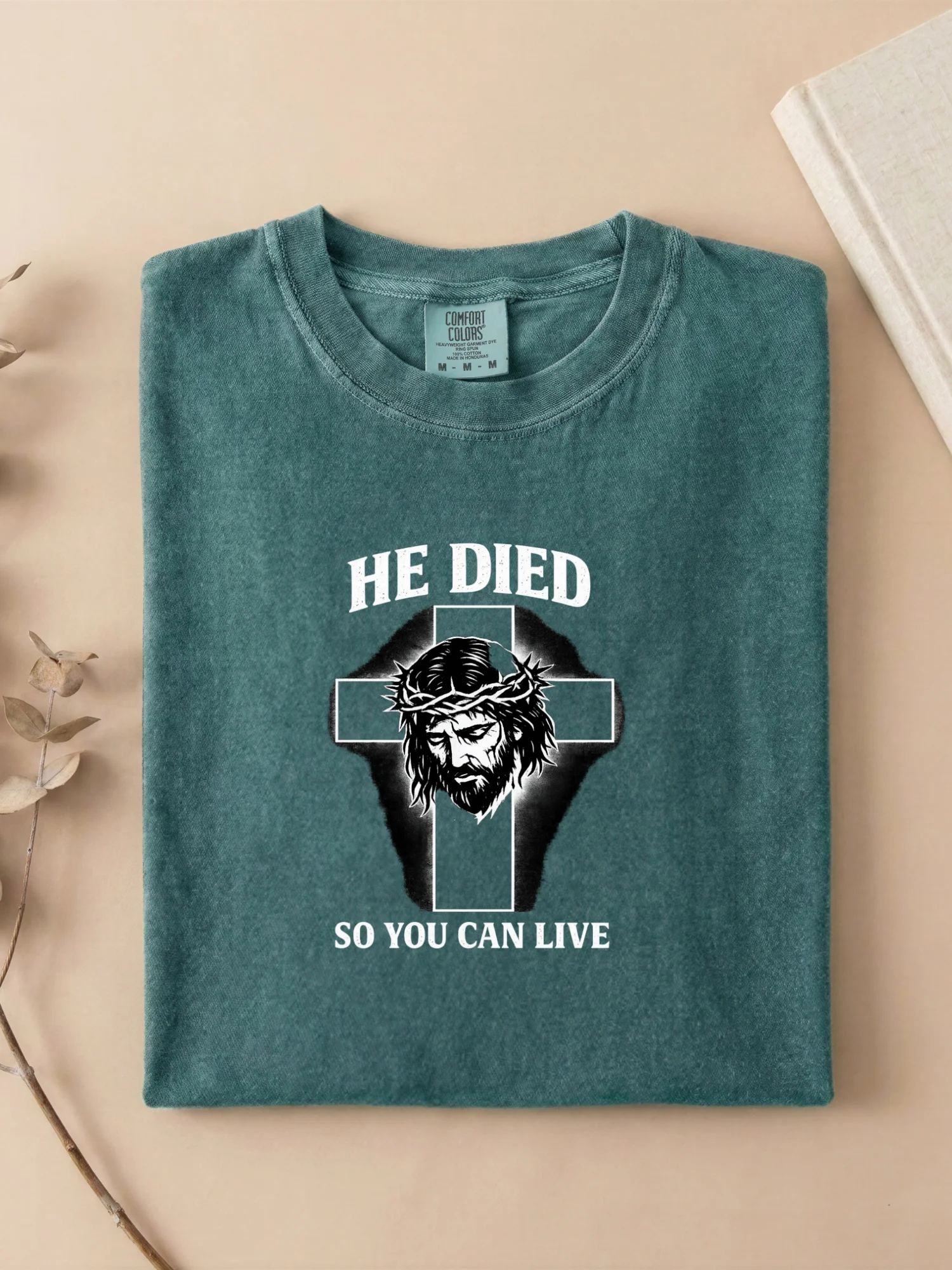 He Died So You Can Live Shirt | Jesus Cross Christian T-Shirt | Faith-Based Apparel | Religious Gift | Kingdom Life Co. product image (1)
