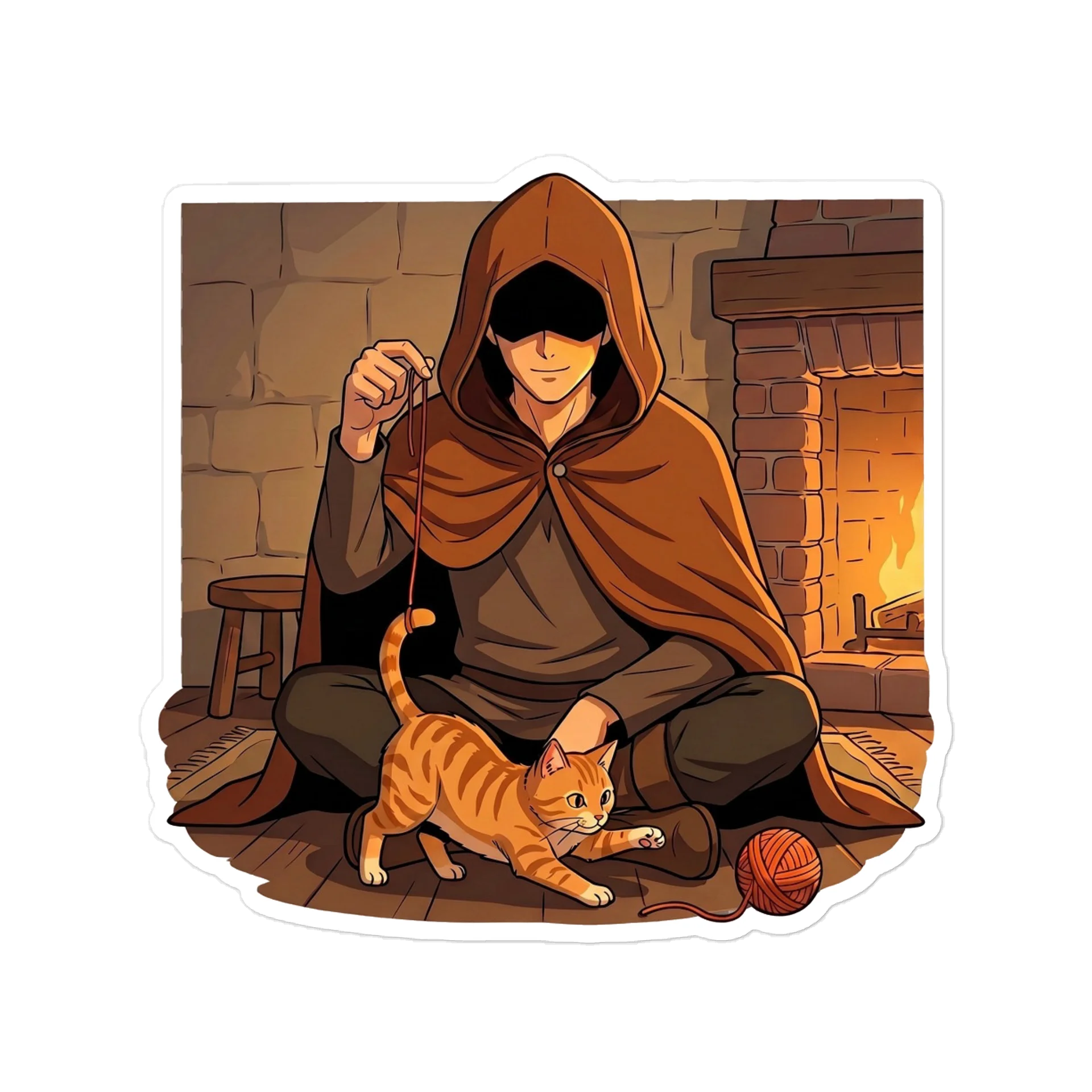 Fireside Play — Bard & Ember Sticker product image (1)