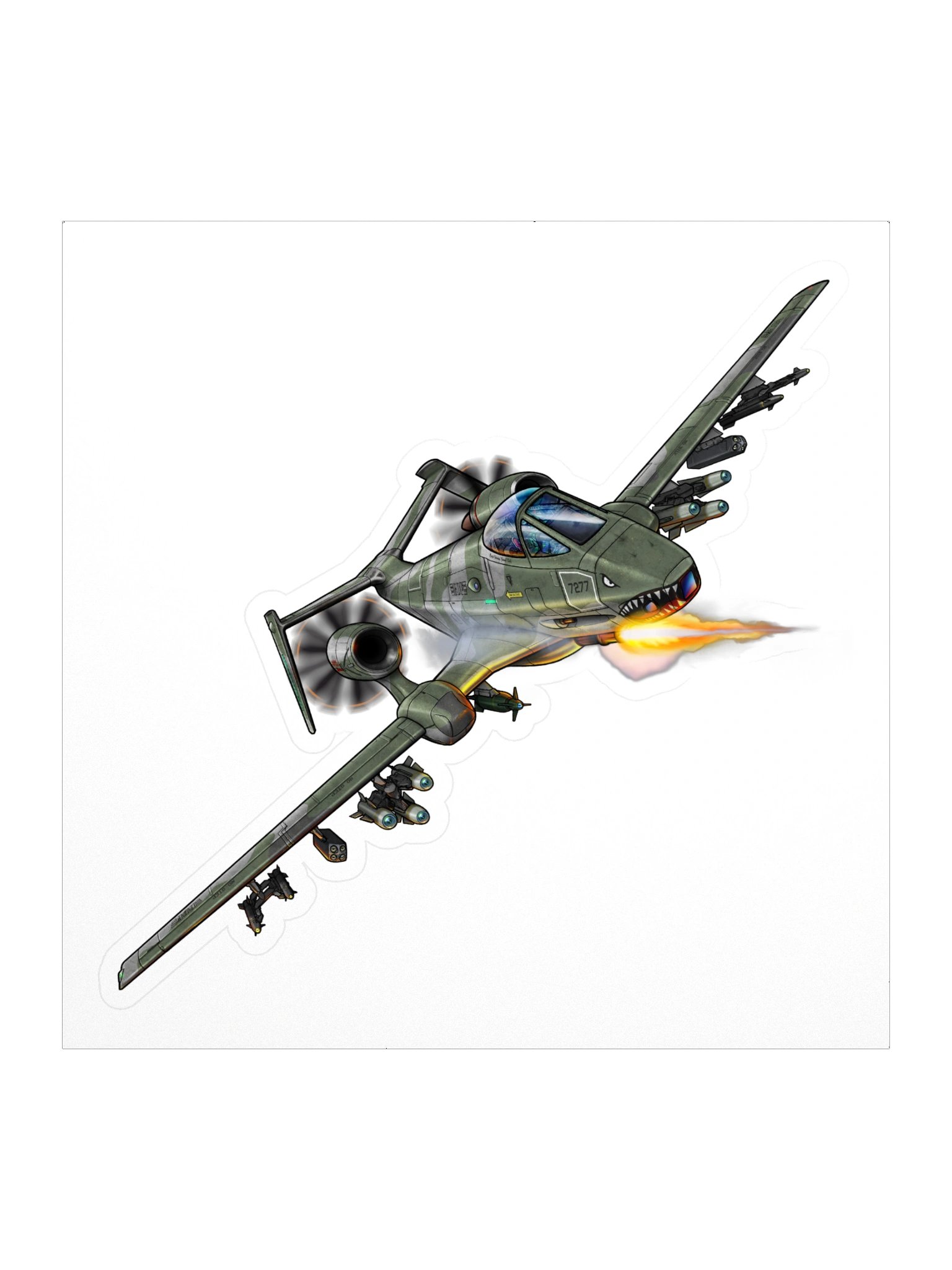 Brawler - Green Camo (5.5 inch Sticker) product image (1)
