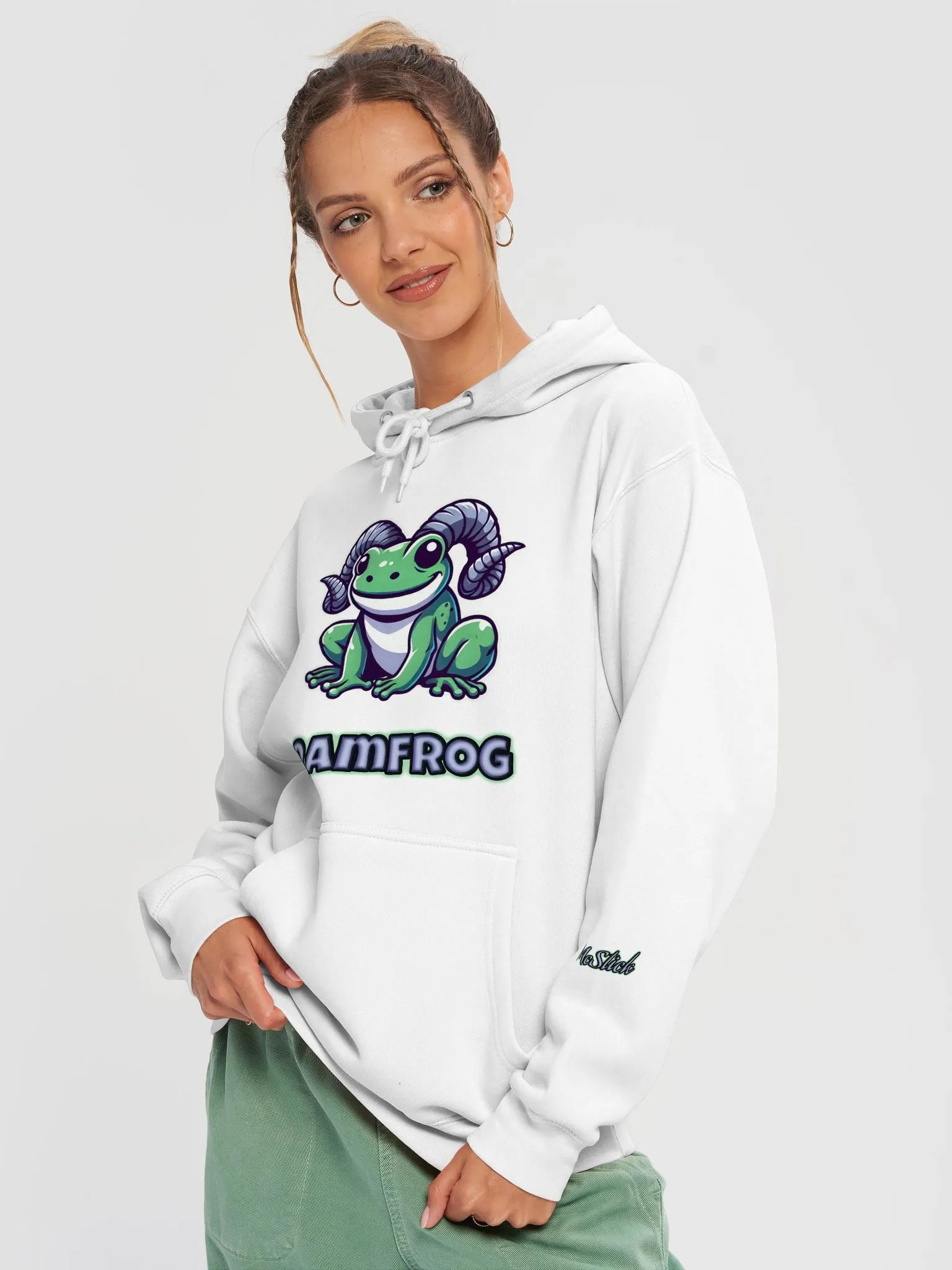 Ramfrog Pullover White Hoodie product image (3)