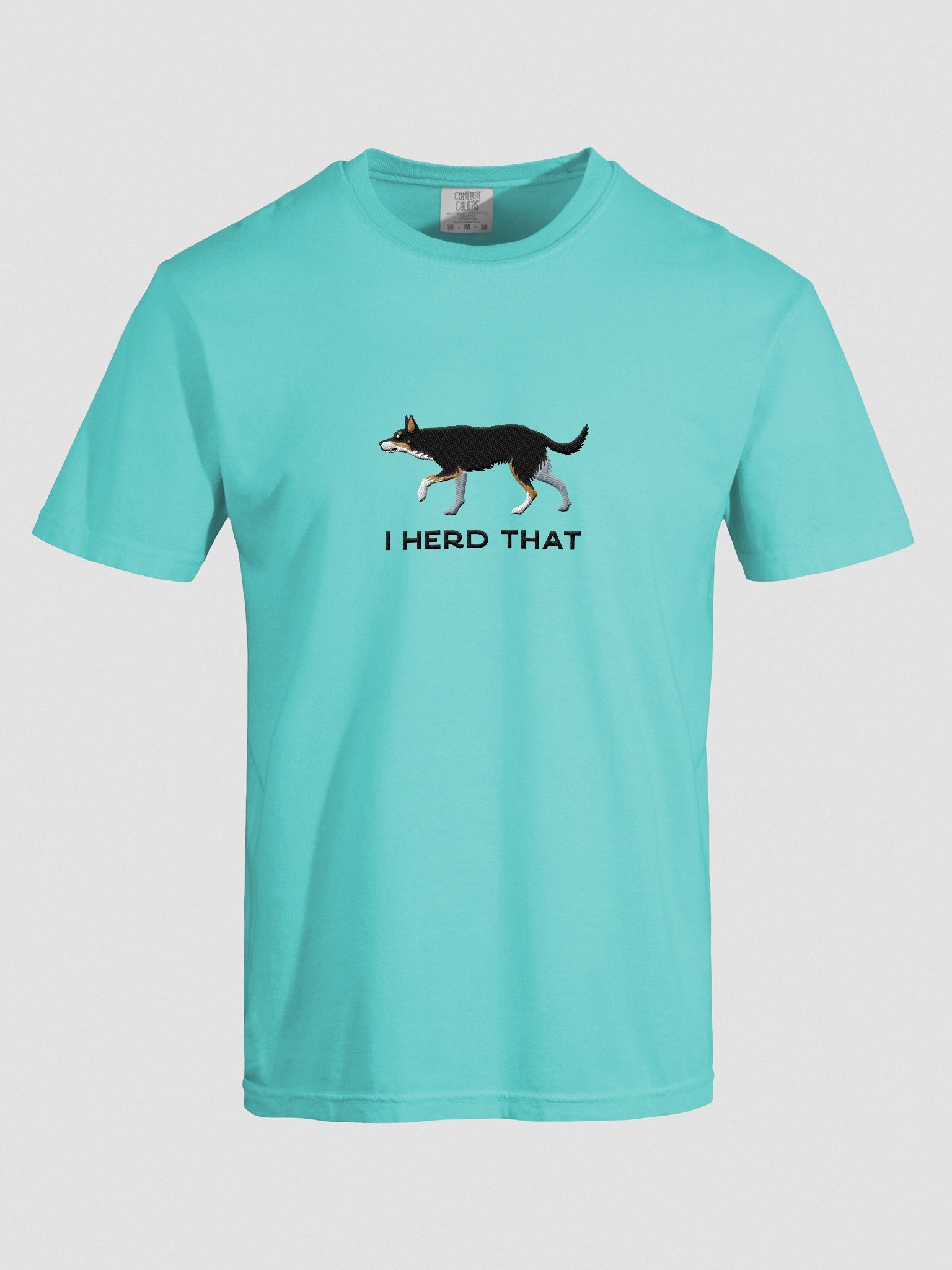I Herd That T-Shirt(Embroidered) of an Australian Kelpie(Black Tricolor) product image (10)