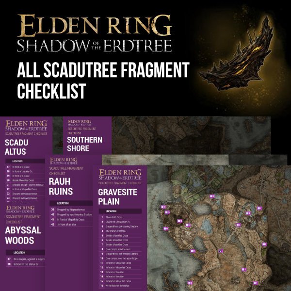 Elden Ring: Shadow of the Erdtree - All Scadutree Fragment Checklist product image (1)