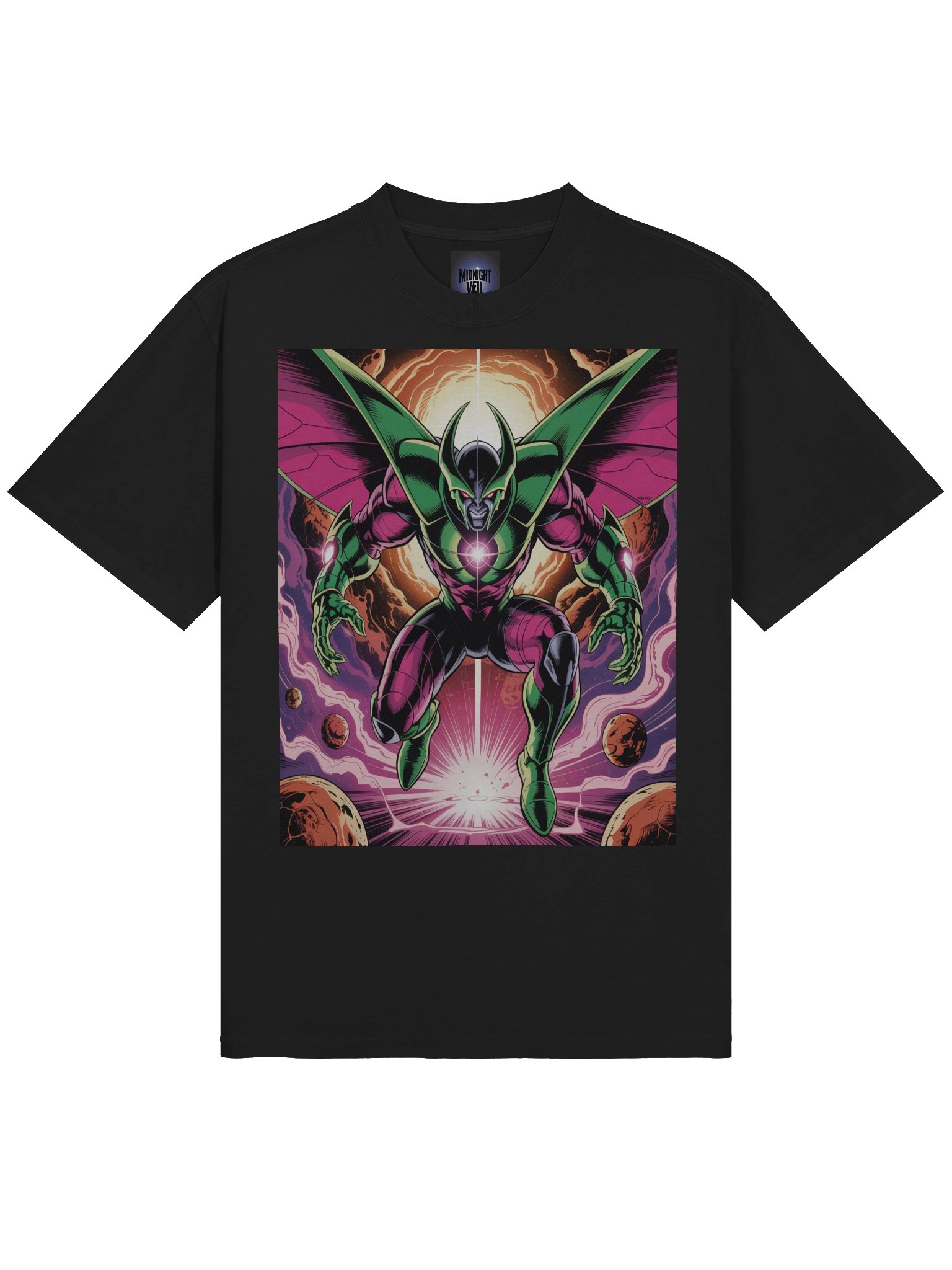 Cosmic Devourer: Annihilus Inspired Oversized Faded T-Shirt product image (5)