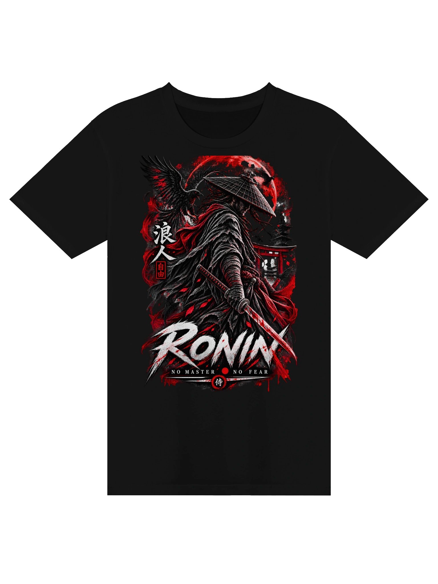 RONIN Shadow Warrior T-Shirt | Dark Samurai Japanese Graphic Tee product image (3)
