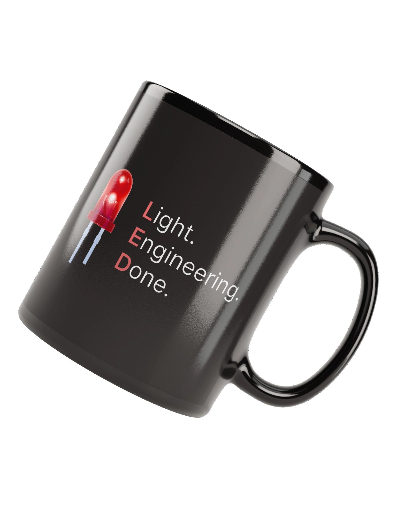 LED | Light. Engineering. Done. - Black Glossy Mug product image (4)