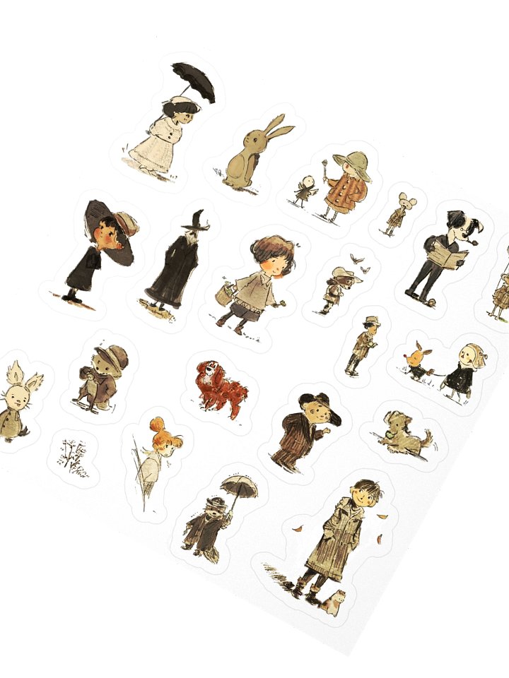 autumn sketches 🍂 stickers - 5.5" x 5.5" - 14cm x 14cm product image (2)