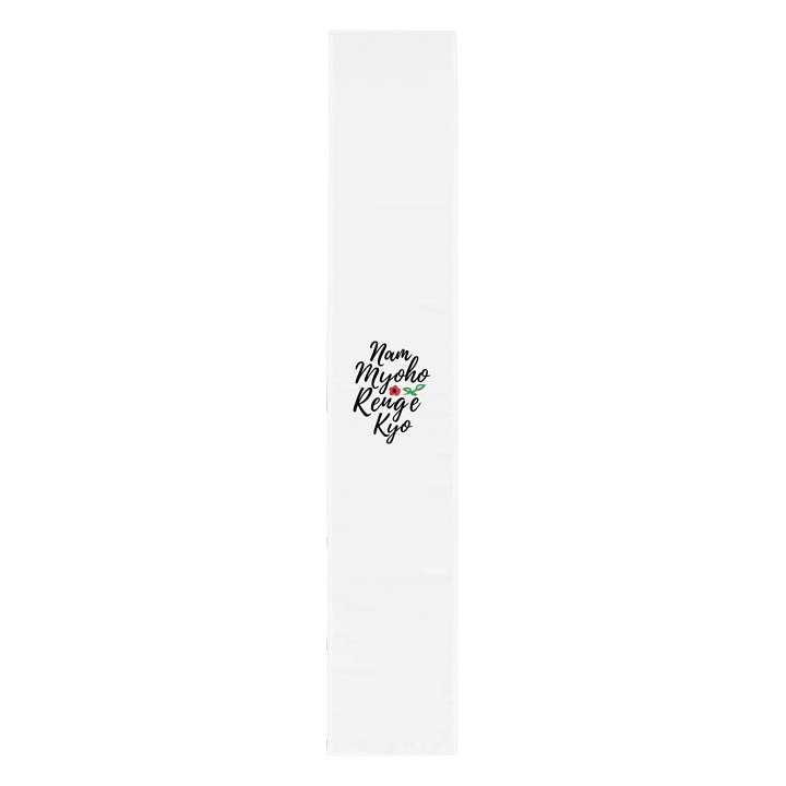 Nam Myoho Renge Kyo Table Runner – Elegant Buddhist Decor for Sacred Spaces product image (1)
