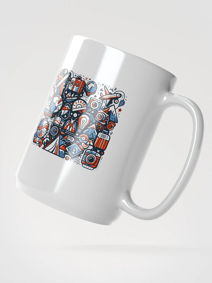 White Glossy Mug | AI Design about Travel product image (2)