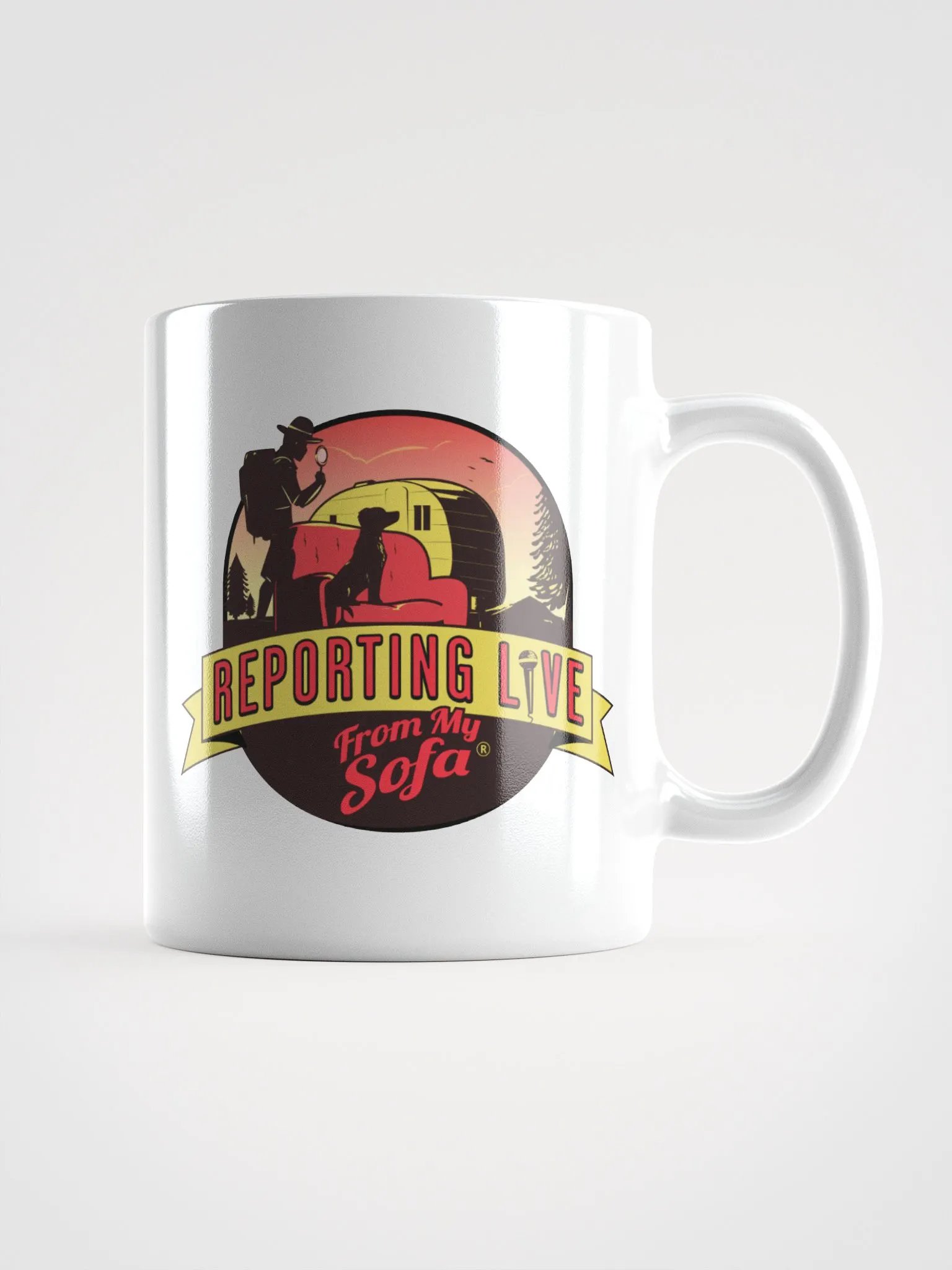 Reporting Live From My Sofa Logo Mug product image (1)