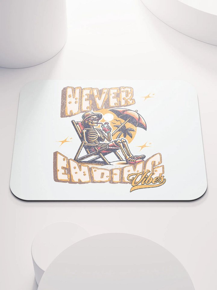 Never Ending Vibes Skeleton Tropical Mouse Pad product image (1)