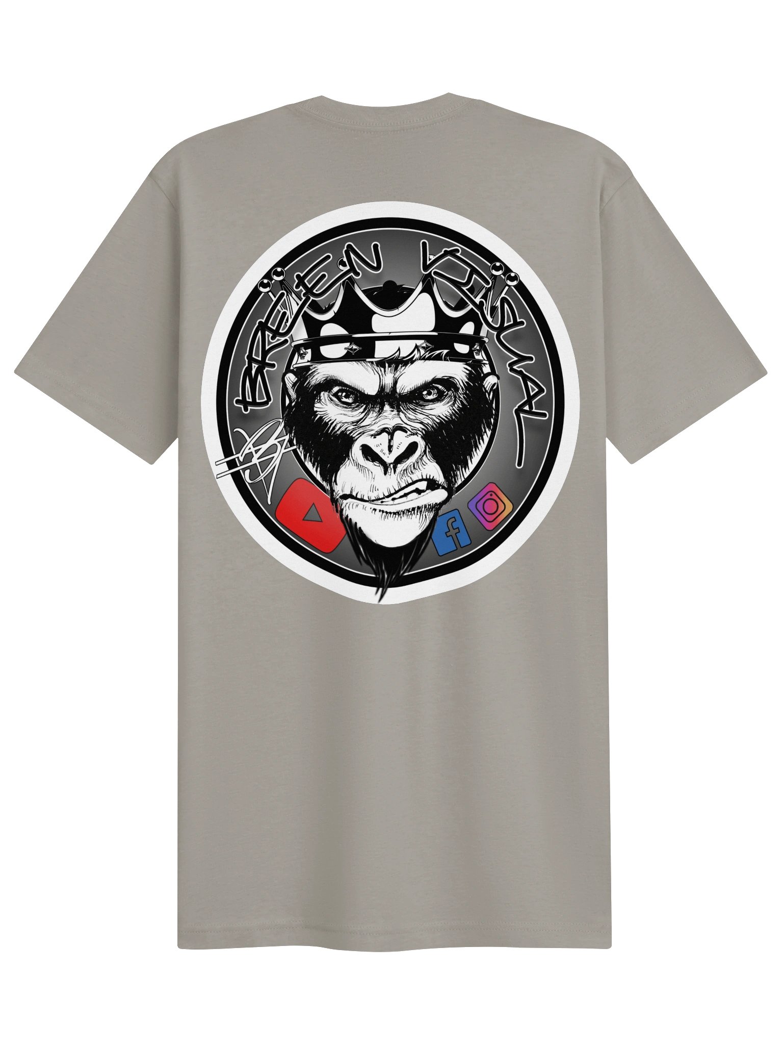 BreenVisual Crowned Ape Tee [black font] product image (21)