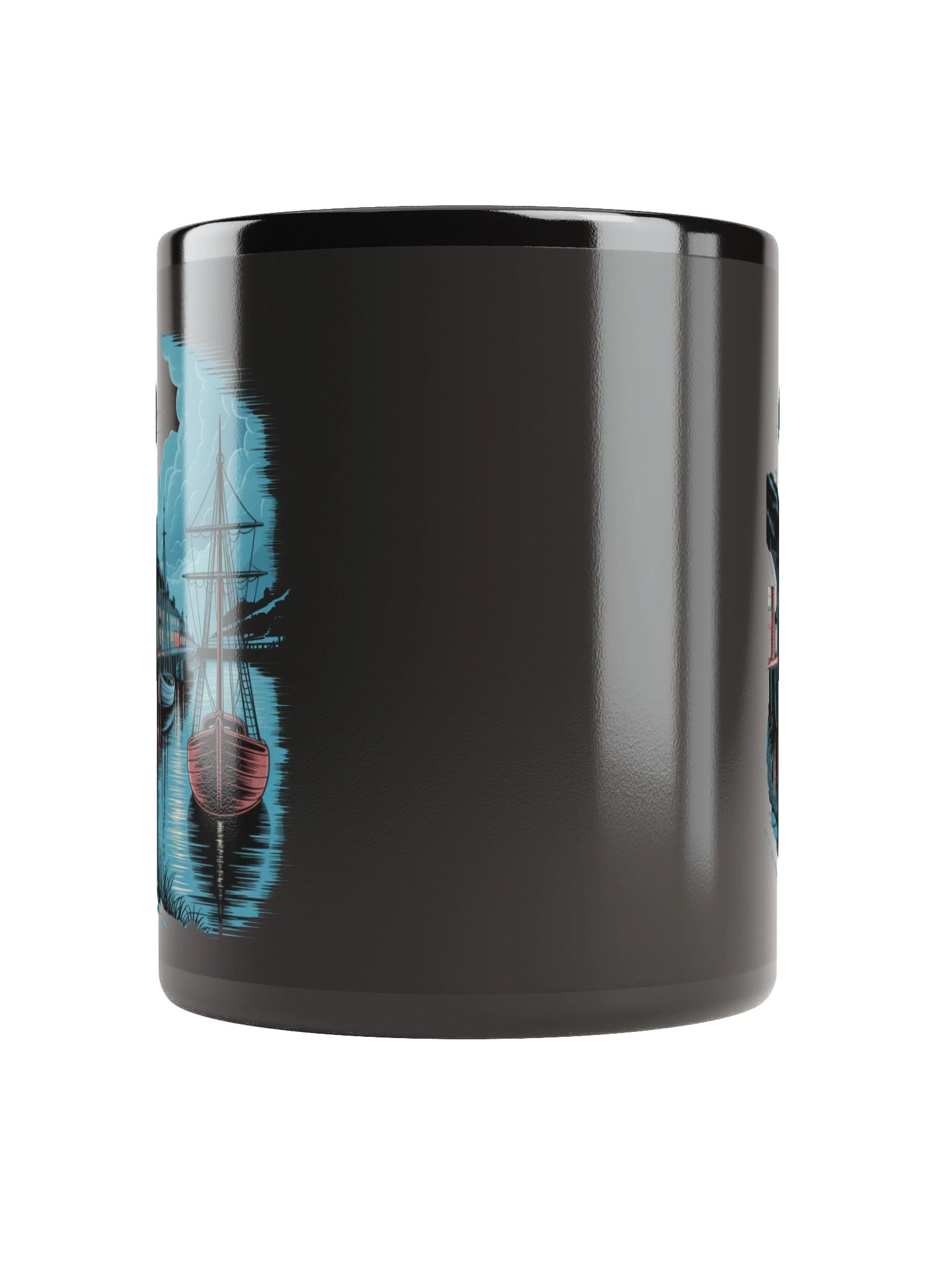 Moonlit Cornish Harbour Mug product image (10)