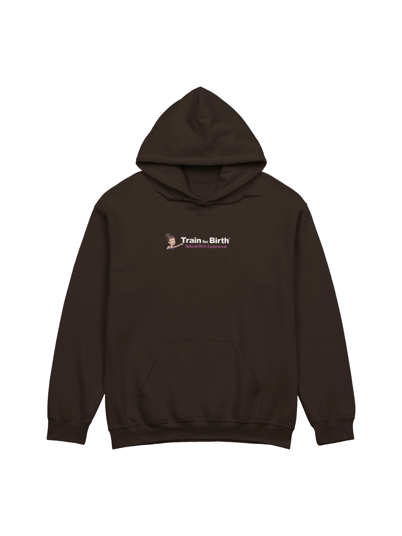 Train for Birth® Gildan Classic Dark Chocolate Hoodie product image (1)