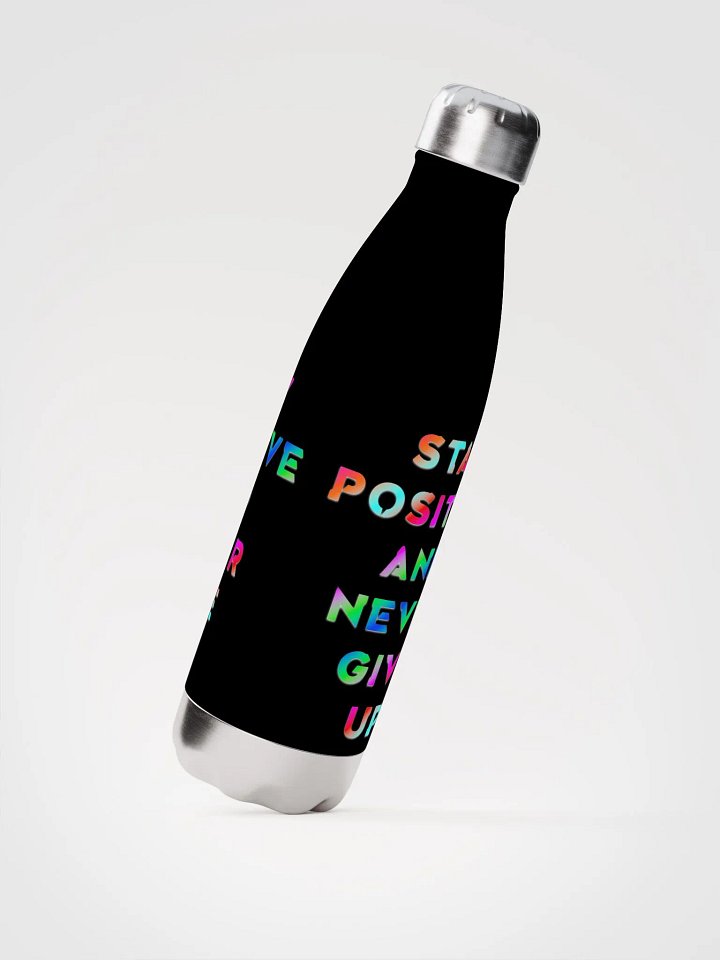 BLADE Army stay positive and never give up Color Stripes Black Water bottle product image (2)