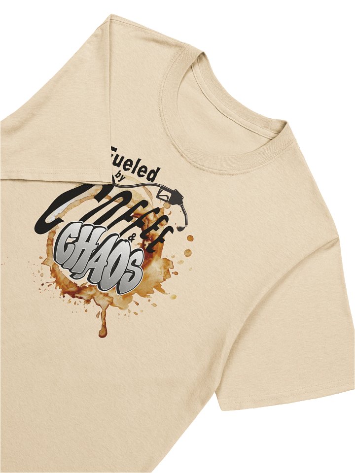 “Fueled by Coffee & Chaos” Graffiti Unisex Softstyle Tee product image (1)