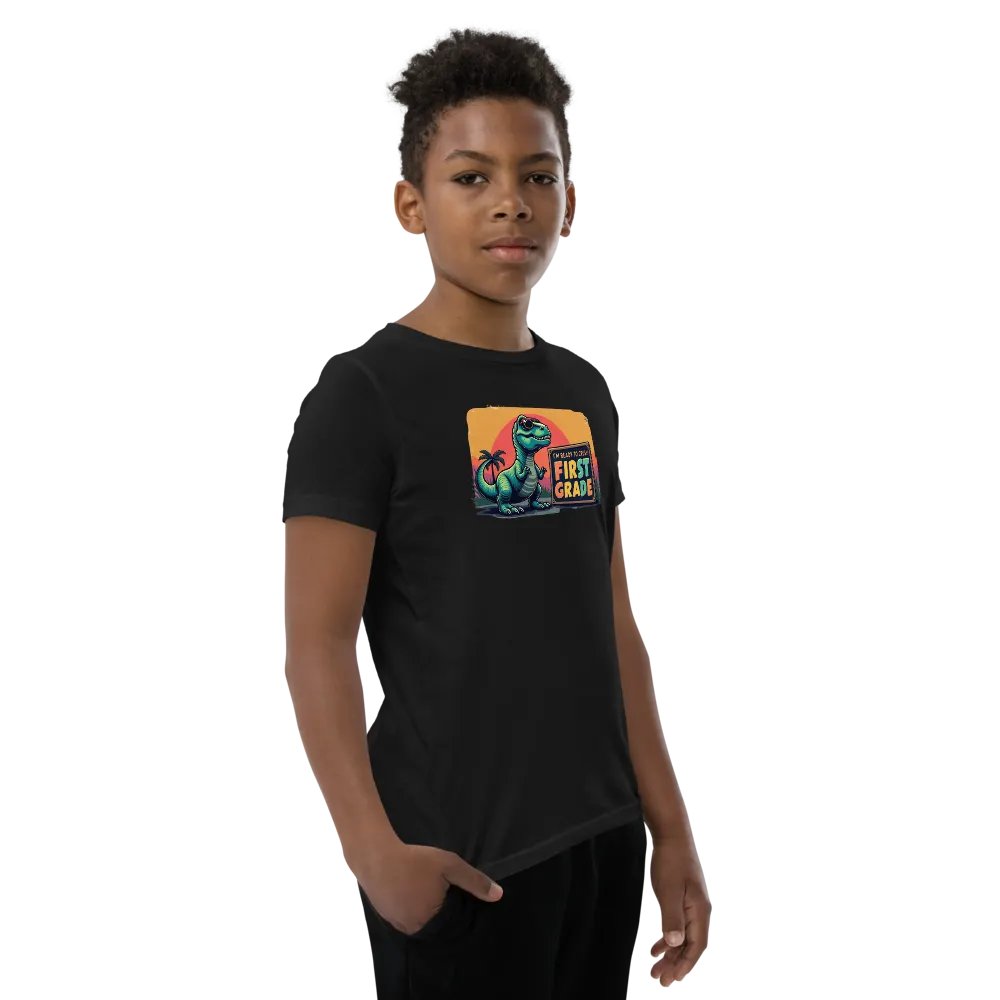Dino Crush First Grade Youth T-Shirt product image (9)