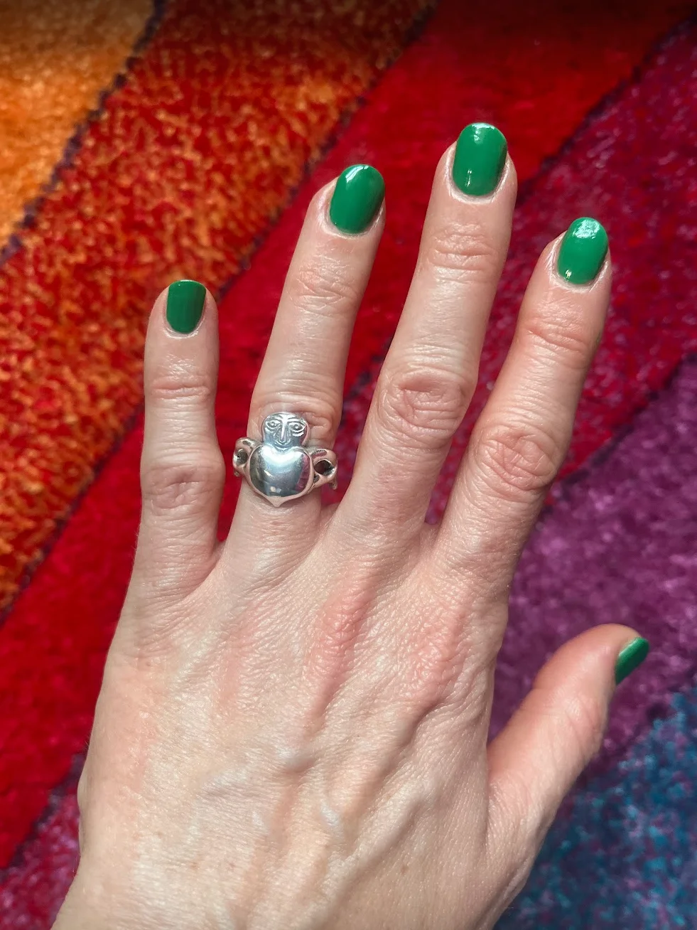 Sheela Na Claddagh Statement Ring | 100% Recycled Sterling Silver Ring product image (7)