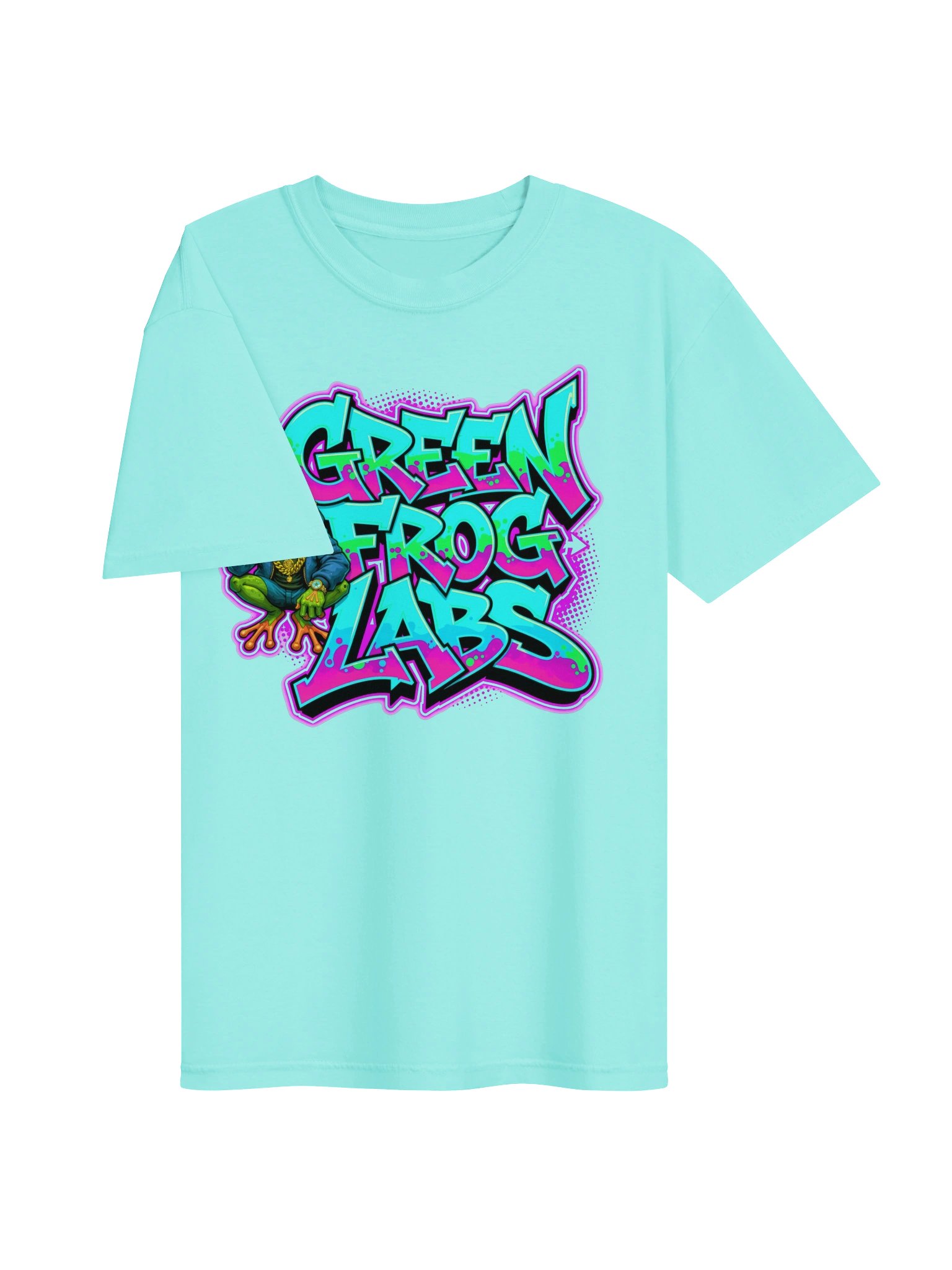 Green Frog Labs Graffiti Logo - Neon Frog Scientist Tee product image (3)