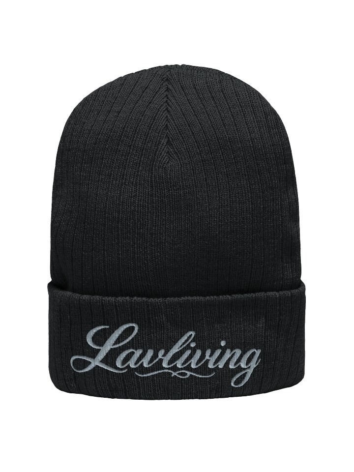 Lavliving — Platinum Ribbed Knit Beanie — actual product view