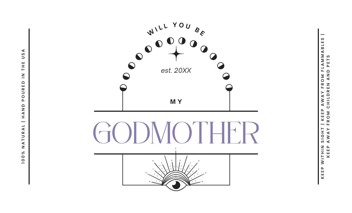 Celestial godmother proposal candle product image (5)