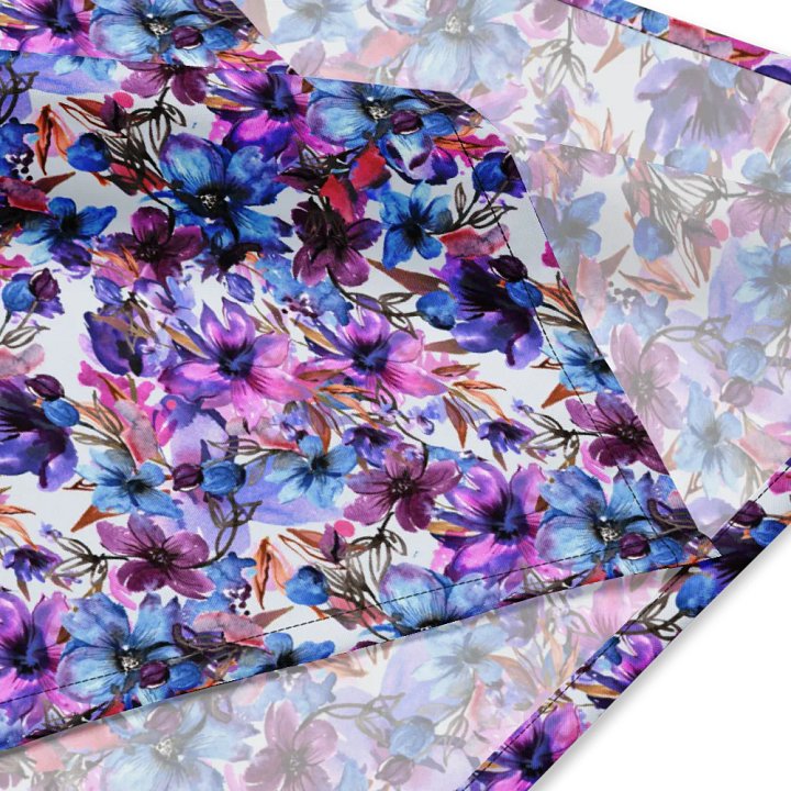 Purple Flowers Bandana product image (2)