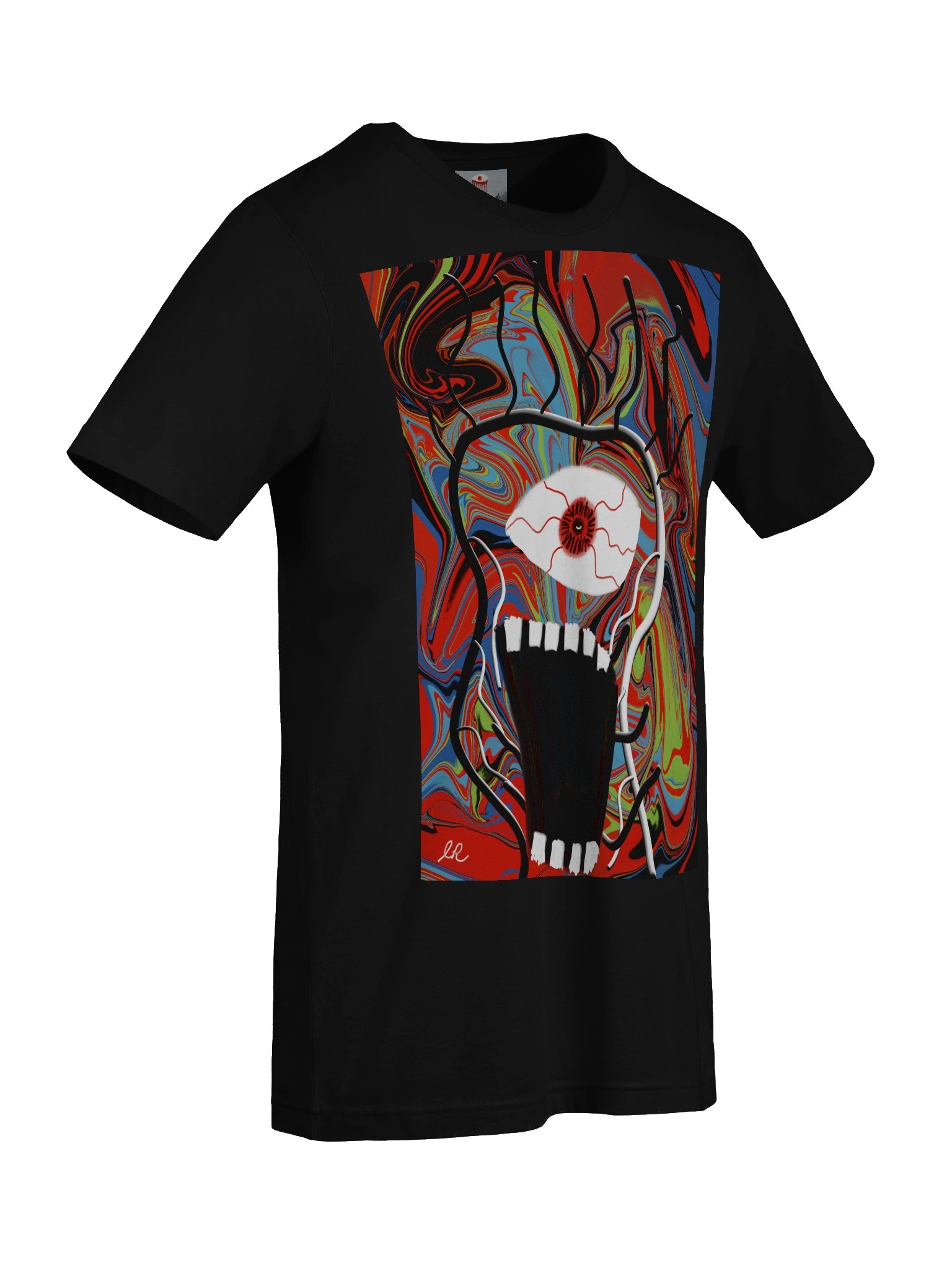 Psychedelic Face Abstract Graphic Tee product image (7)