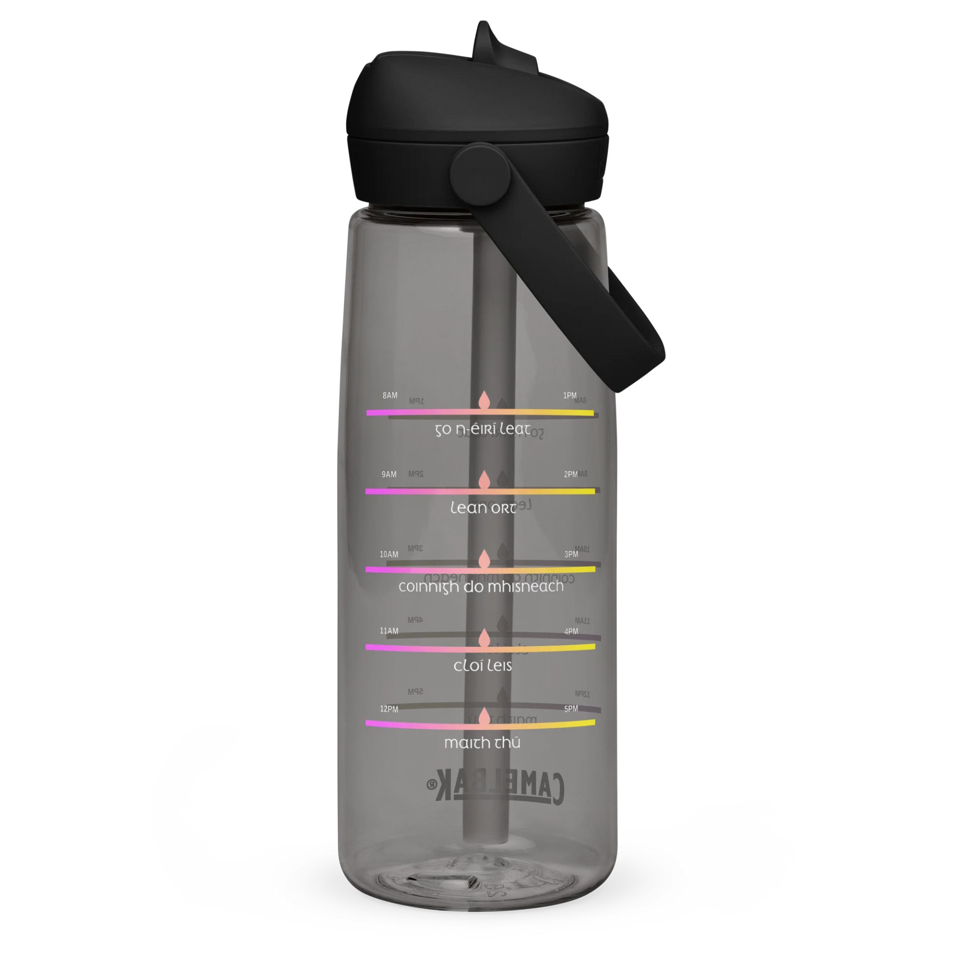 Motivational Water Bottle | CamelBak Thrive® Flip Straw Water Bottle in Irish / Gaeilge / Gaelic product image (2)