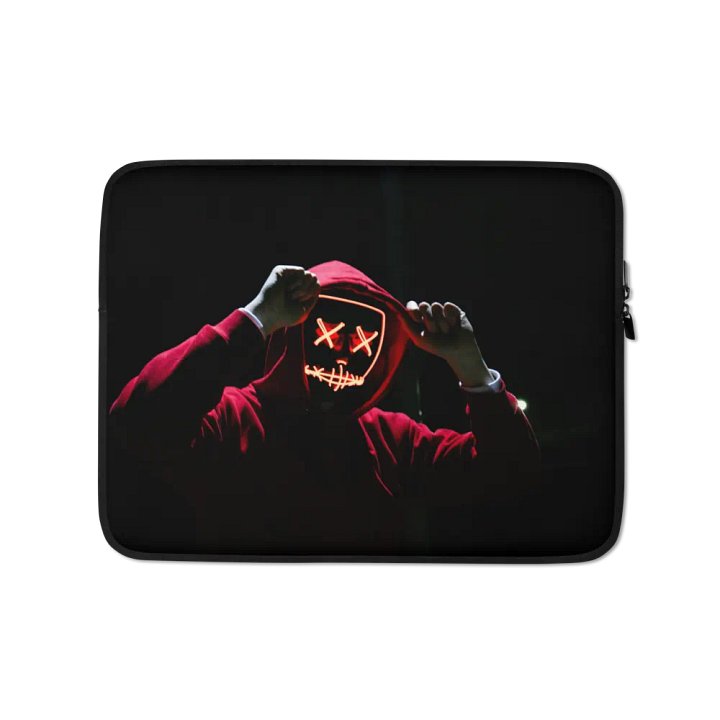 Glowing Mask 13 & 15 Inch Laptop Sleeve - Unique Protection with Futuristic Design product image (1)